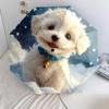 0106 Snowflake Dog  pattern, automatic folding umbrella, portable and foldable design, 8 ribs, a Christmas or birthday gift.