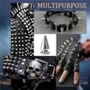 CYCLI-Metal Cone And Square Studs 455 Pcs Punk Spikes And Studs Kit, 10 Sizes For Clothing And Leathercraft
