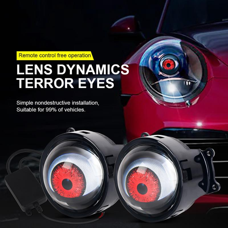 Cool Decoration Dynamic LED Car Headlights Devil Eye LED Car Light Headlight Assembly Modified Eagle Eye Light Cars Accessory
