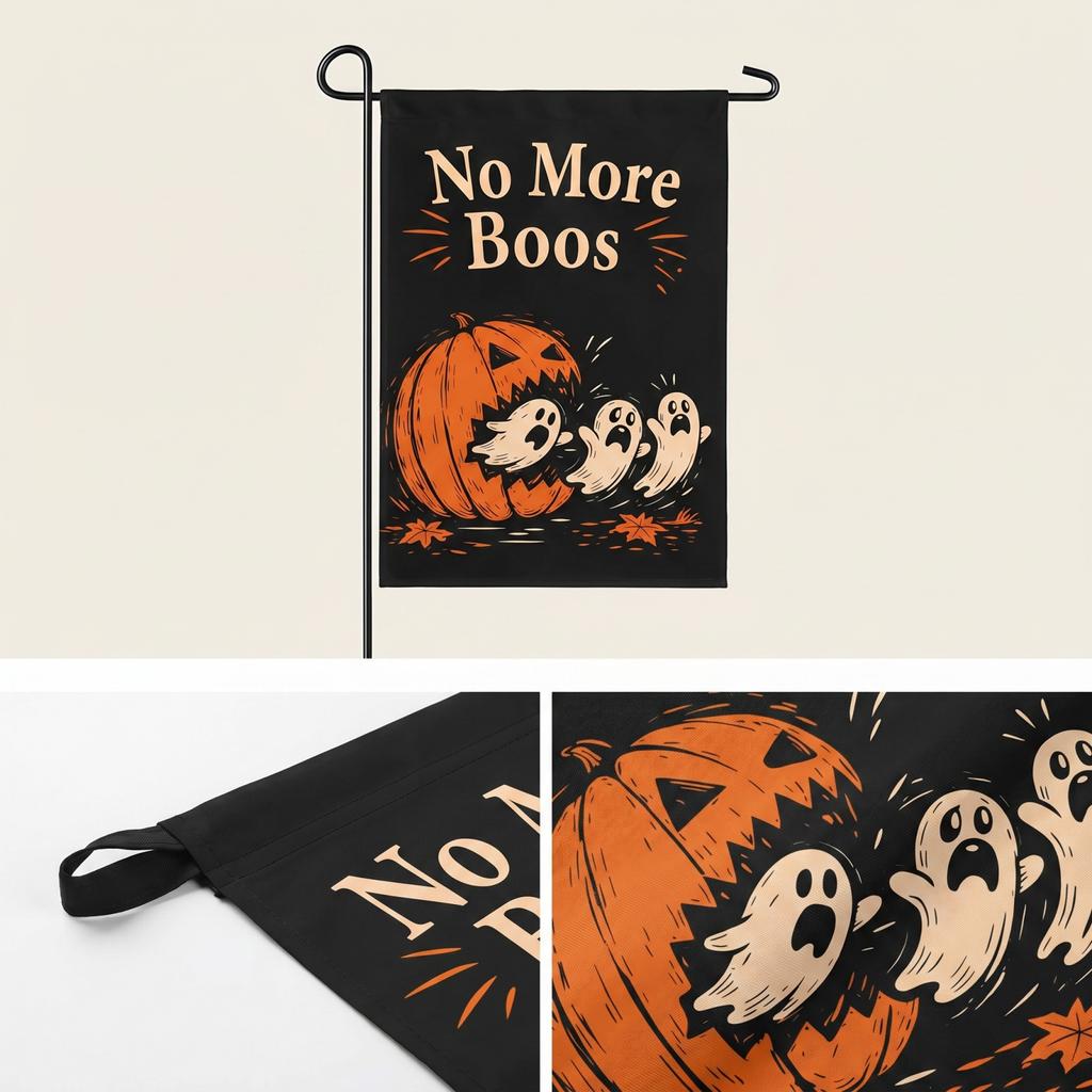 Double-Sided Halloween Garden Flag for Outdoor Party Decoration