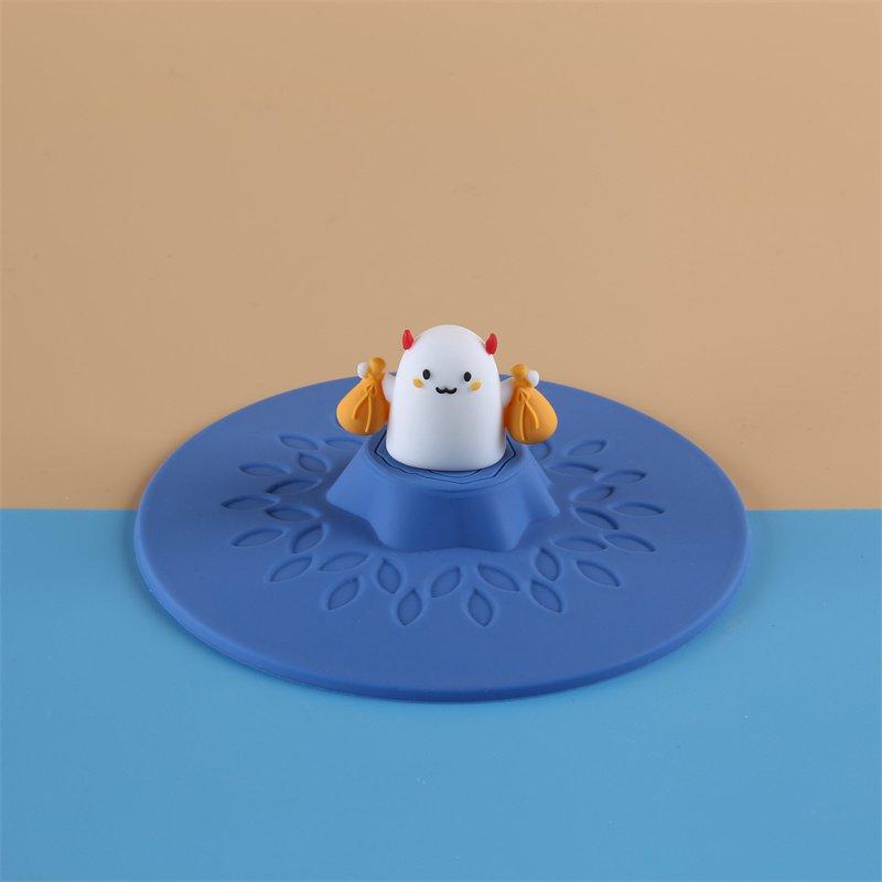 Silicone Cup Lid - Food-grade Tree Stump, Transparent Large Diamond, Multiple Styles, Cute Cartoon Design