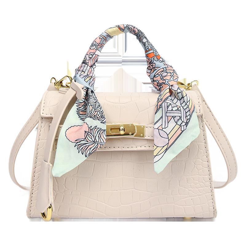 Bag women's 2025 new messenger bag portable small square bag hand bag shoulder women's bag crocodile pattern bag