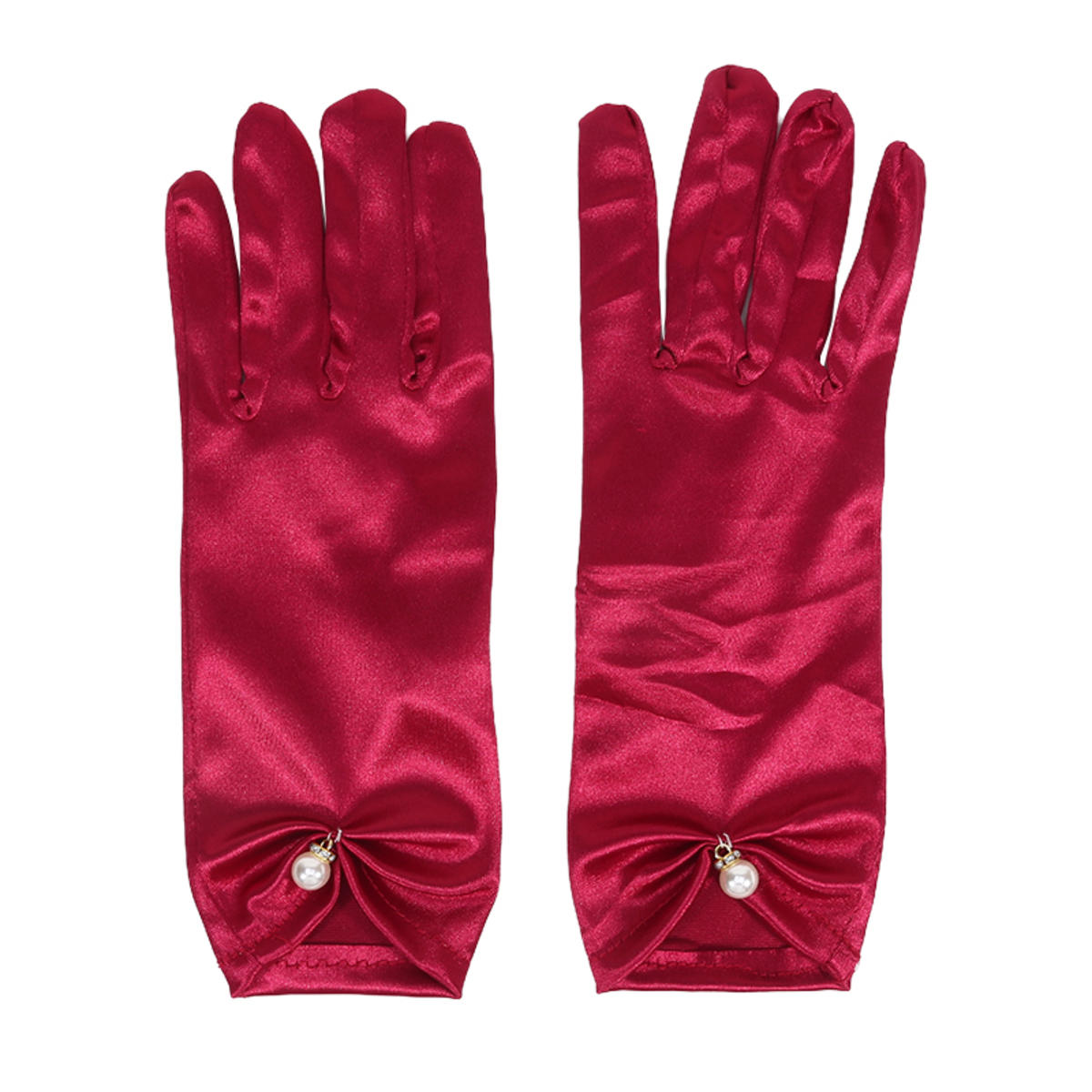 

Женские Элегантные Атласные Короткие Митенки Украшение Подвеской из Искусственного Жемчуга Однотонные Перчатки для Этикета Званый Ужин Опера Свадьба Сценическое Выступление one size вино красного
