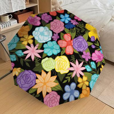 1 Stück Blumenmuster Muster Regenschirm Automatischer Öffnungs- und Schließschirm, Hochwertiger Regenschirm, Ideales Geschenk für Sie 163