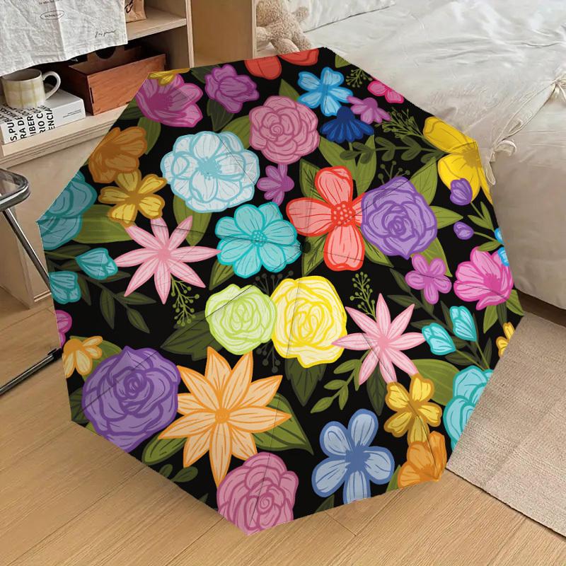 1pc flowers pattern Pattern Umbrella  Automatic Opening and Closing Umbrella, High quality Umbrella, Ideal Gift for Her 163
