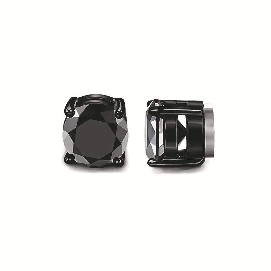 Zirkonia Magnet-Kralle Fake Ohrringe - Unisex Ohrklemme ohne Piercing