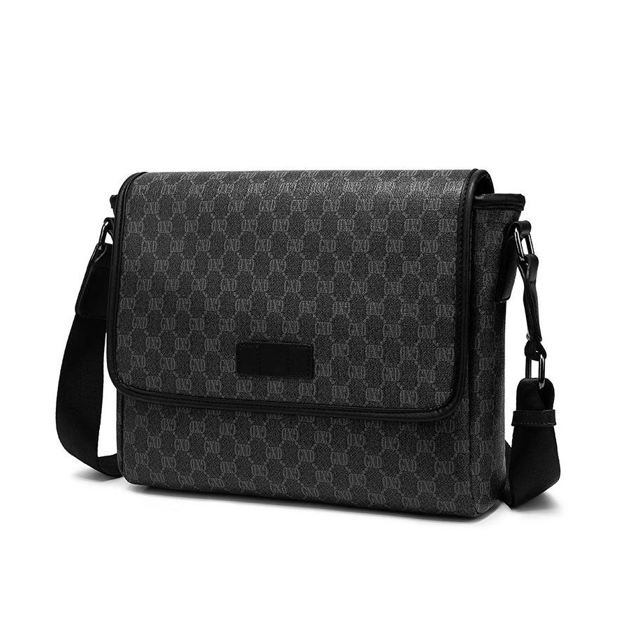 Buy Men's Messenger Bag PVC Single Shoulder Bag Retro Printed Crossbody