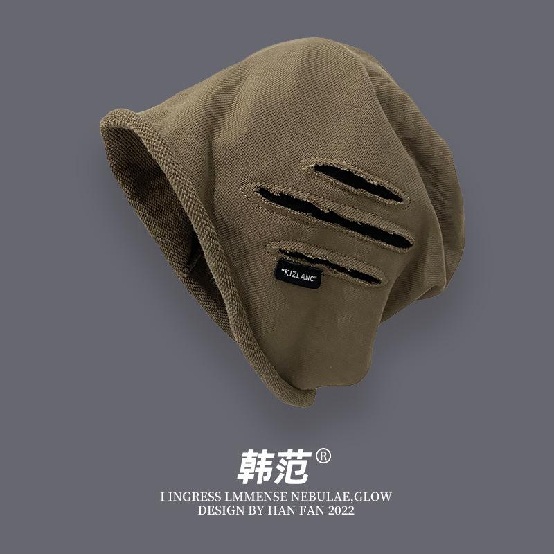 

Хіпстер вулична сумка голова холодний капелюх чоловіча особистість дизайн подряпини стек капелюх діти вільні великі окружність голови ins вітровий одяг Head circumference (55-60cm) хакі