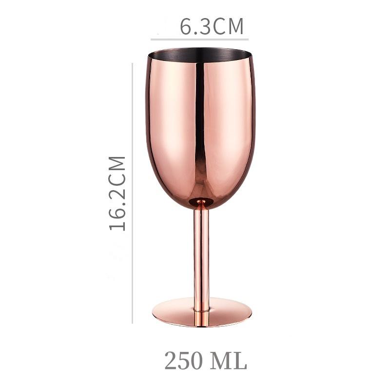 Stainless Steel Red Wine Glass, Single Layer Goblet, Large Capacity, Drum Shaped, Drop-resistant Wine Glass, 250ml, Agave Cup