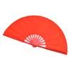 Tai Chi Martial Arts Kung Fu Bamboo Silk Dance Pratice Training Performance Fan (Red Rib)