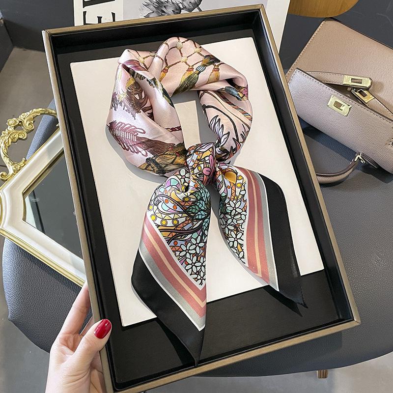 100% Natural Silk Square Scarf Women Bandana Headscarf Scarves Shawls Square Neck Foulard Wraps cachecol femme schals bufanda