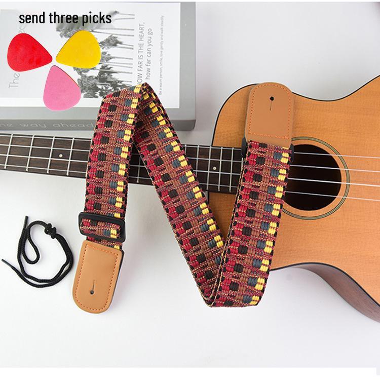 Adjustable Children's Woven Linen Ukulele Strap