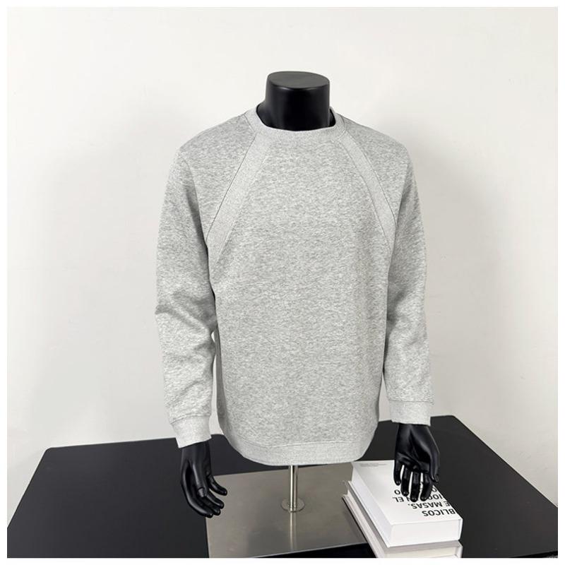 

Весенне-осенняя одежда Новый стиль Свитшот с круглым вырезом в стиле пэчворк для мужчин Ретро повседневный топ Мужской пуловер M серый