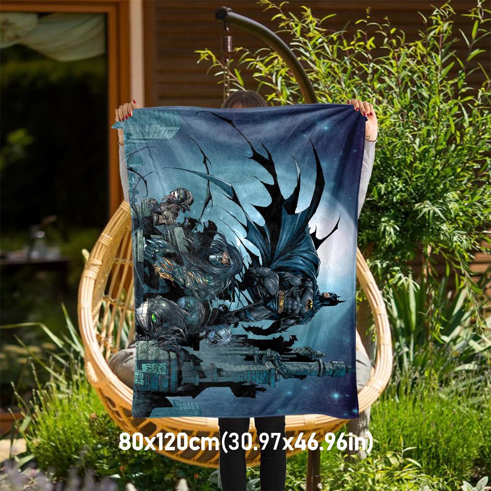 1pc Batman Nightwing Moon Outdoor Blanket - Throw Blanket, Soft , Flannel Blankets, Living Room, Travel, Camping-1102064 80x120cm