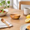Wooden Salad Bowl Smooth Rice Noodle Bowl Anti slip Bottom Creative  Tableware  Daily Use