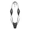 Damen Mikro-Bikini Neckholder Body T-Rücken Monokini Badebekleidung Nachtwäsche