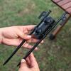 Portable Tent Holder Windproof Tent Rod Base Stabilizer Canopy Stakes Support Rust-Proof Steel Stand For Outdoor Fishing Hiking