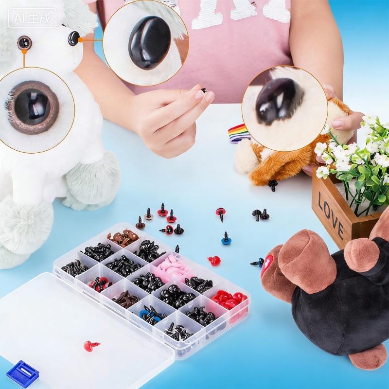 Packung mit 752 sicheren Kunststoff-Spielzeugaugen mit Schrauben für Kinder-Bastelaktivitäten und Schulbasteln