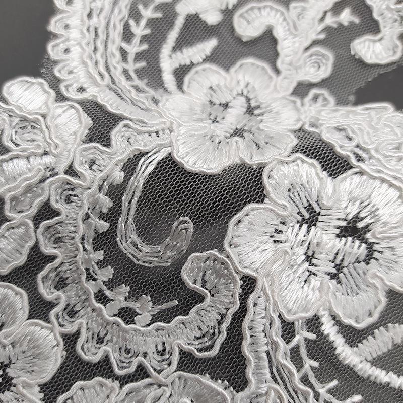 Embroidered Polyester Silk Detachable Collar for Wedding Dress Accessories