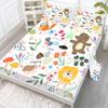 Cartoon Animal Cute Fox Bear Lion Pattern Mattress Four-Piece Set Bedroom Dormitory Bedding Decoration