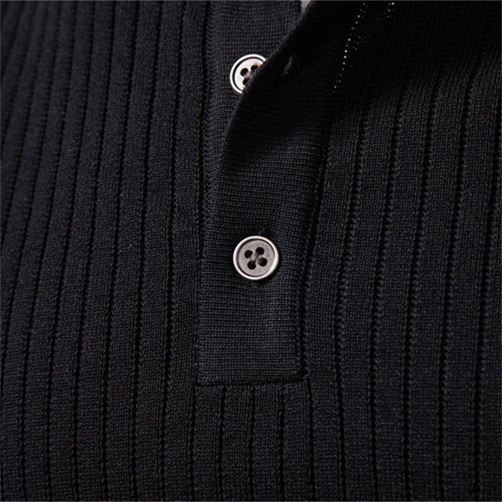 AIOPESON Classic Polo Sweater Men Old Money Style Long Sleeve Solid Color Contemporary Fit Silk Touch Luxury Brand Polos