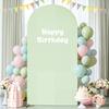 White Double-Sided Half-Round Cross Wedding Arch Kit for Party Decorations