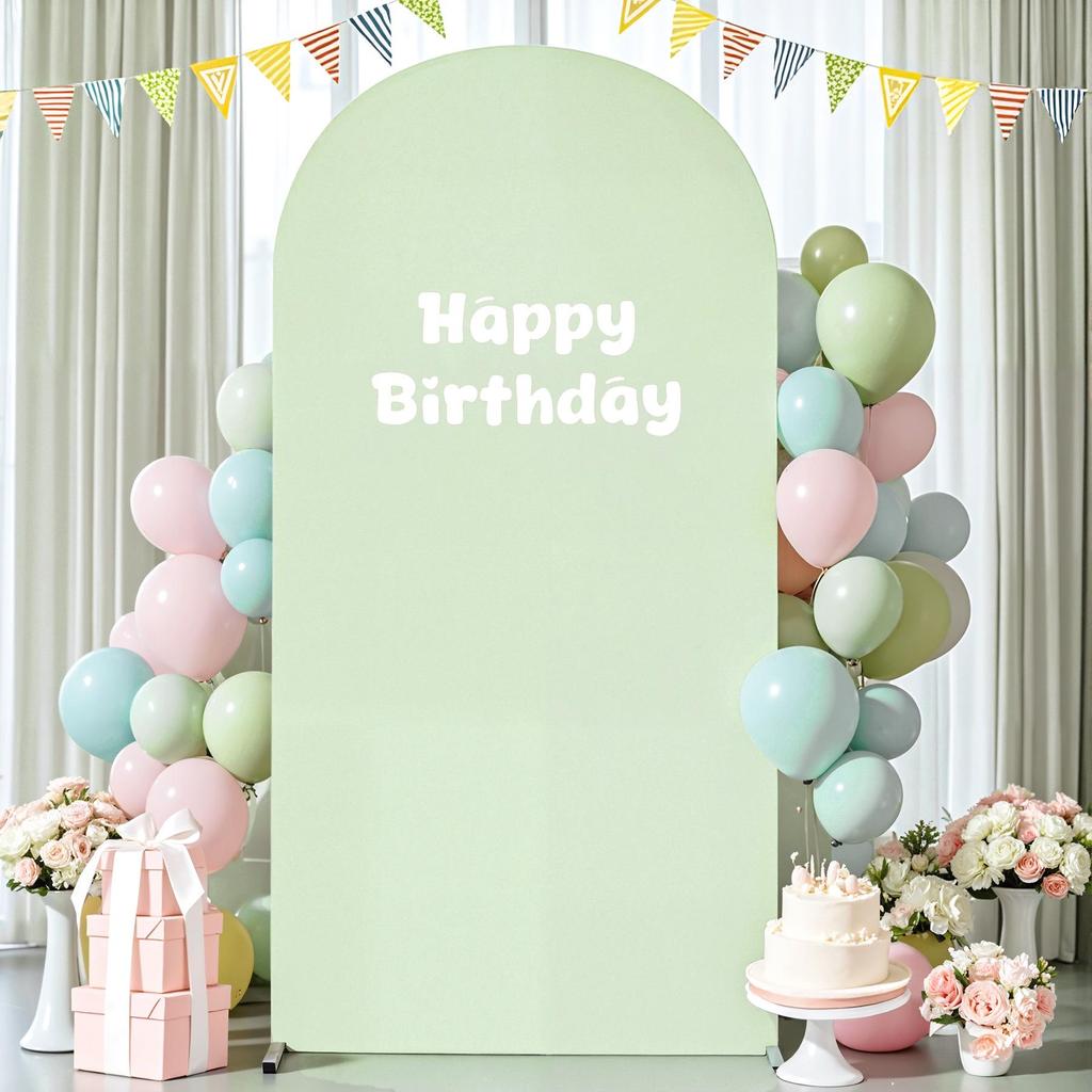 White Double-Sided Half-Round Cross Wedding Arch Kit for Party Decorations