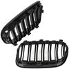 BMW X3 F25 11-14 Grille Inserts Between Headlights (Kidneys) Left + Right Set, Black Glossy Double Bar