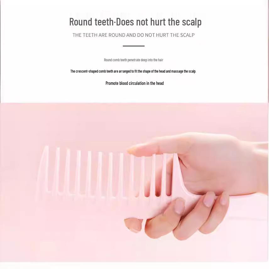 Wanfei Wide-Tooth Hair Comb for Thick Hair and Scalp Massage