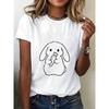 Girl Fun Climbing Cute Cat Pattern Printed T-shirt