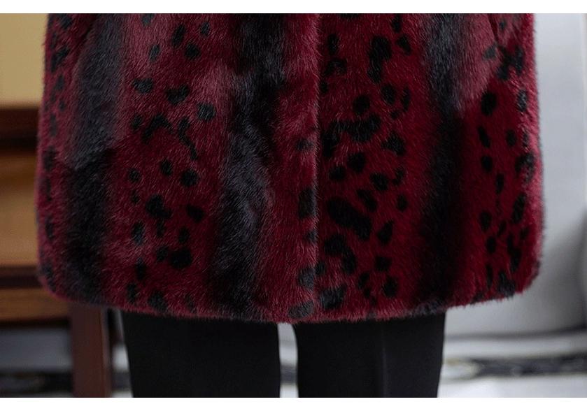 Winter 2025 Stylish Waterproof Mink Rabbit Fur Coat for Mature Women