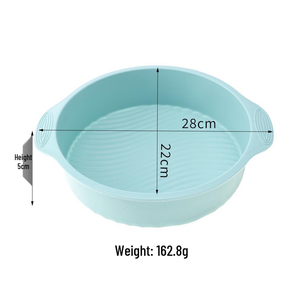 High-Temperature Silicone Cake Pan with Handles, Perfect for Baking Pizzas and Pastries in Microwave Ovens