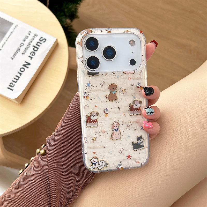 

Korean Ink Puppy Illustration Phone Case for iPhone 17/16 Pro Max/15/14 13