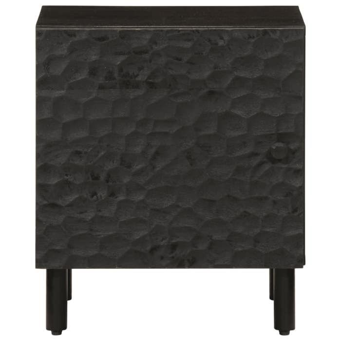 VidaXL Table de Chevet, Armoire de Lit avec Pieds, Table de Nuit avec Rangement, Armoire de Nuit Chambre, Moderne, Noir Bois 356815