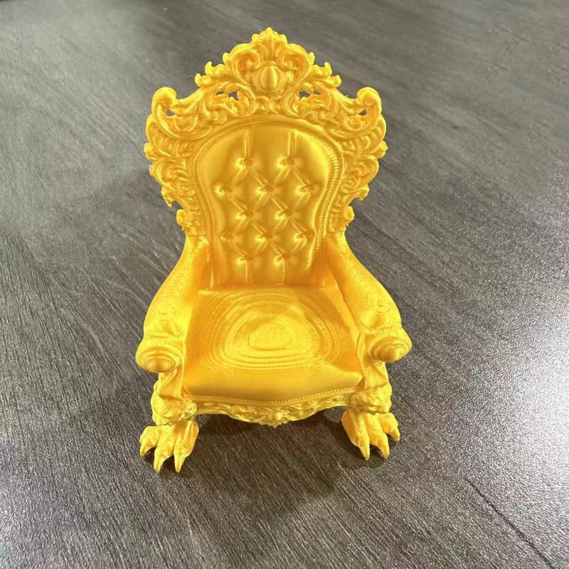 Luxury Gothic Throne Model Dark Brown Black With Gold Accents For Desktop Office Game Room Decor Collectible Display Stand
