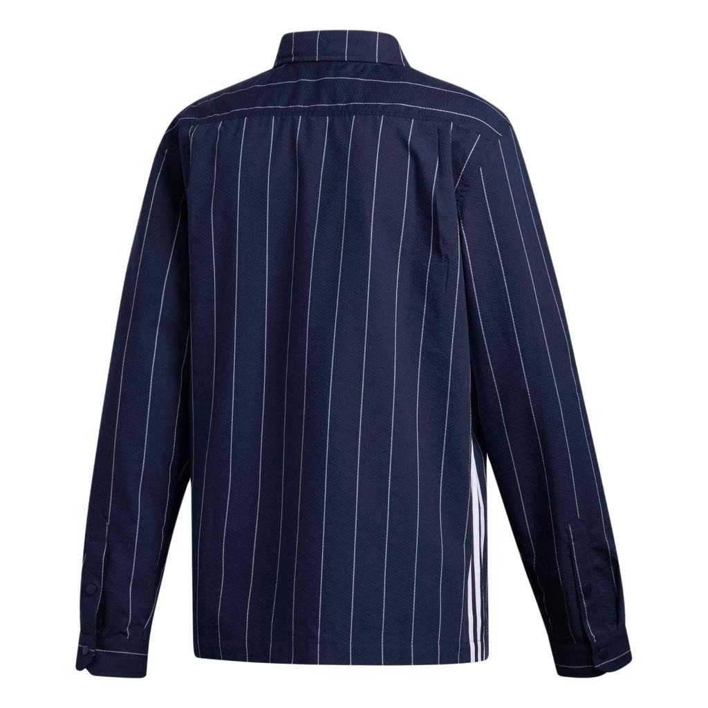 Adidas Originals Striped Long Sleeve Shirt Men Shirts Blue ED5515