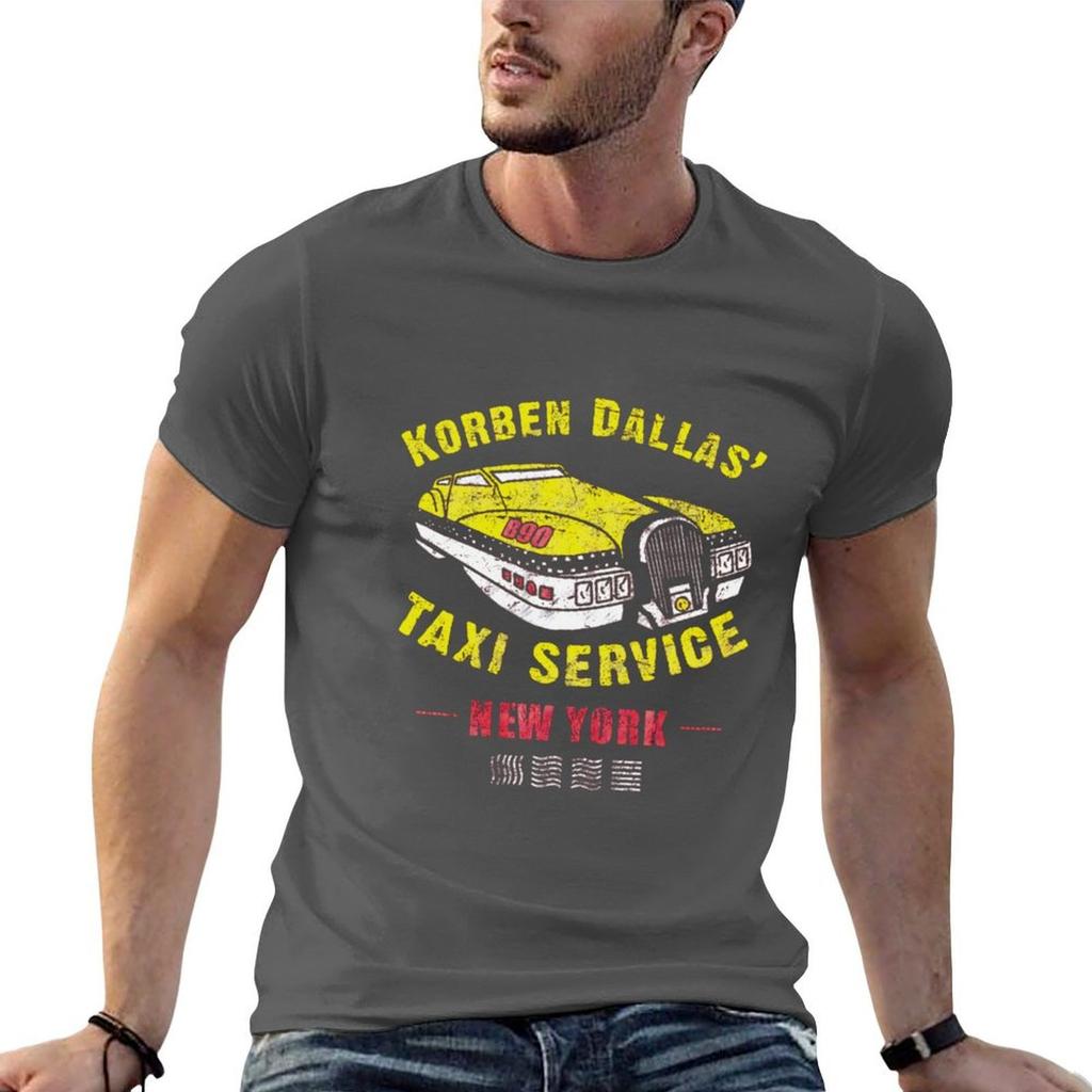 Korben Dallas Taxi (Für schwarze Hemden) T-Shirt Weiches Stretch-Oberteil mit kurzen Ärmeln