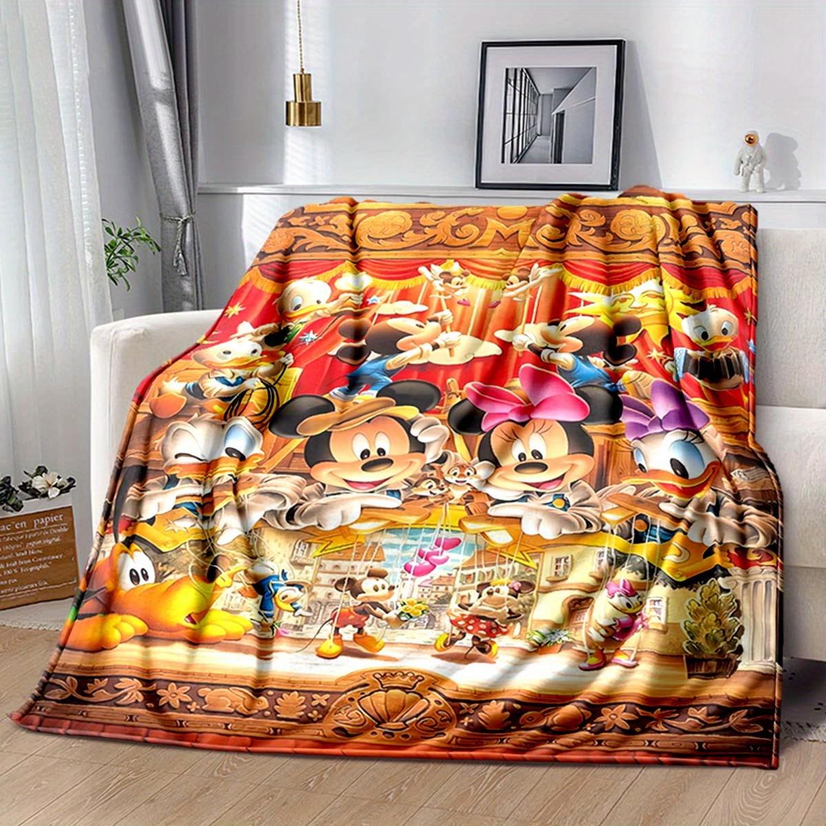 

1pc Mickey Minnie Daisy Printing Blanket for All Season, Cartoon Blanket, Office Blanket, Lunch Rest Blanket, Camping Talk, Car Blanket 130cmx150cm
