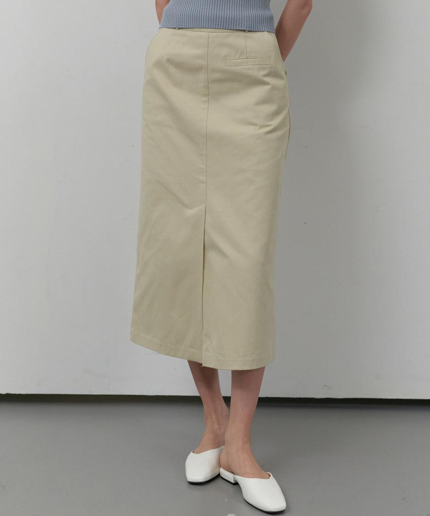 G And Gb Cotton Low Skirt_Beige