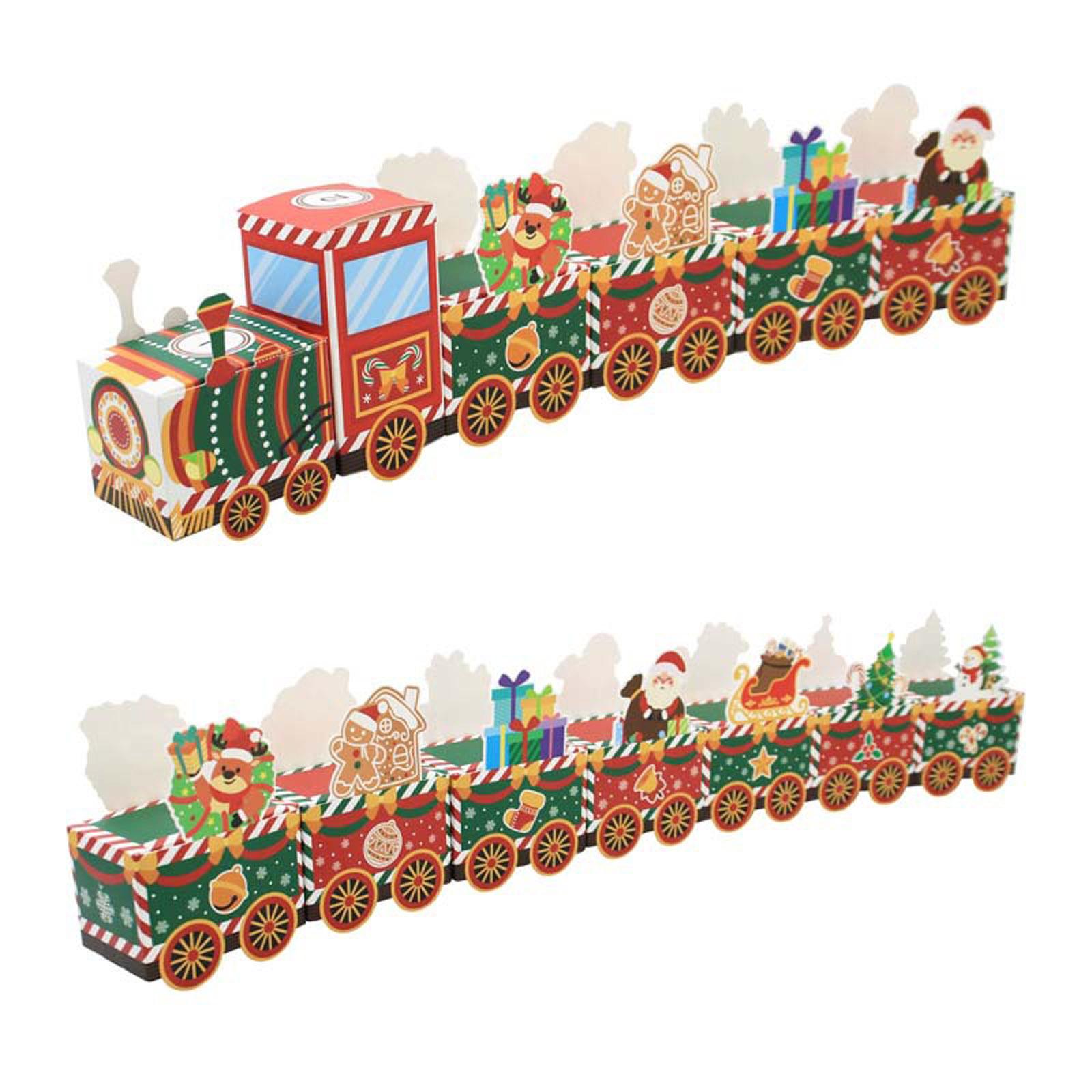 

Christmas Box New Christmas Advent Calendar Small Train Candy Box Gift Packaging Box One Size