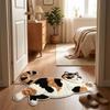 2D Cat-Shaped Area Rug Non-Slip Cartoon Carpet Cute Home Decor Carpet  Living Rooms