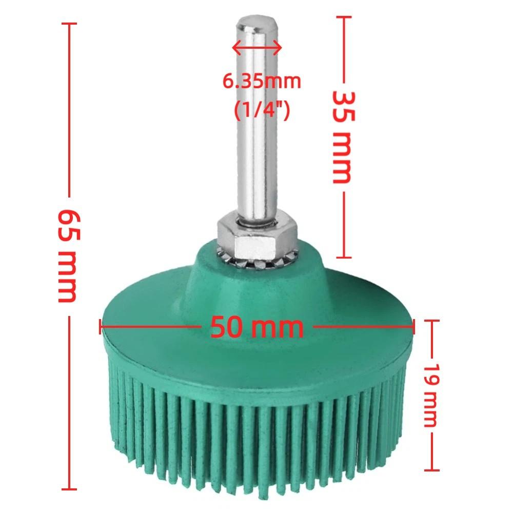 2 Zoll Schleifbürstenscheibe 50er Körnung / 80er Körnung / 120er Körnung Grün / Weiß / Gelb Beschichtungsentfernungsscheibe R-Typ Schleifbürste