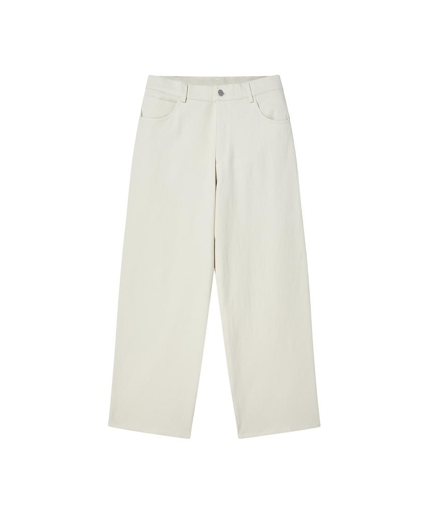 BEYOND CLOSET [Collection Line] Lux Fabric Moleskin Pants Ivory