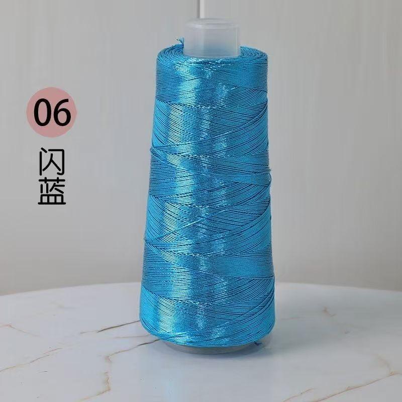 200g Prachtig Glanzend Linnen Goud Zilver Zijde Garen Haken Handbreien Fijne Dunne Naaigaren voor Zomerse Koele Vest Cape