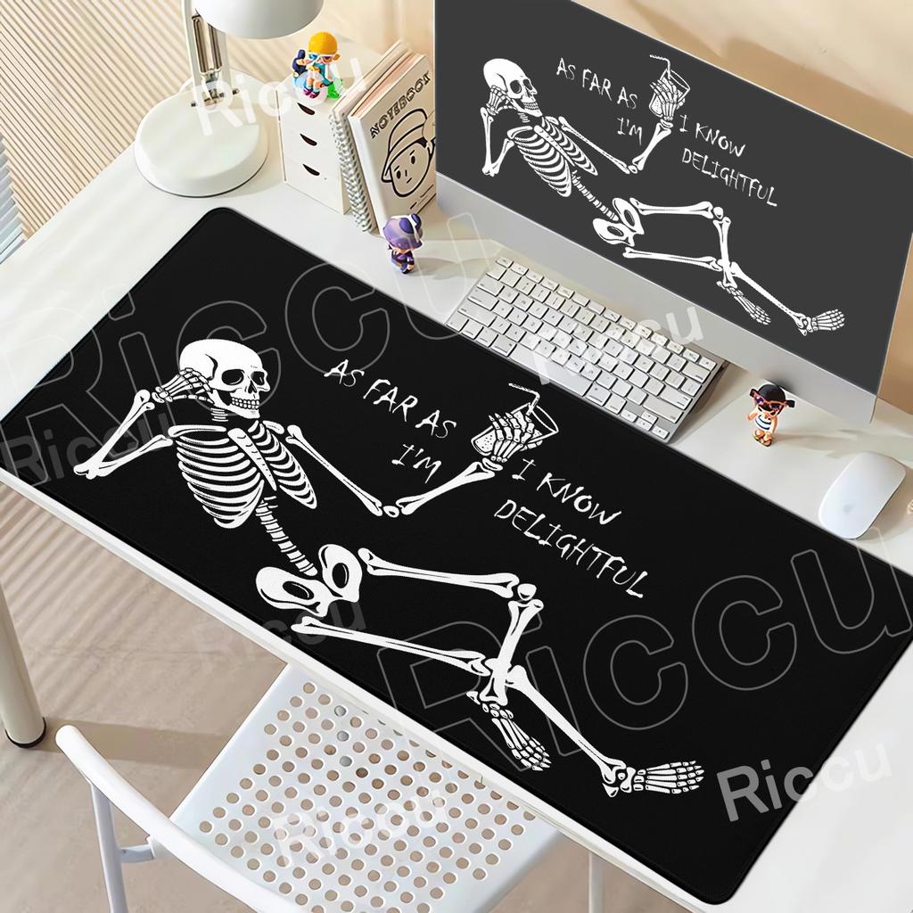 XXL wacky Funny Skull Design Mouse Pad print Skeleton Mousepad Office Rubber Large Desk mat Desk accessories Gaming Keyboard Mat
