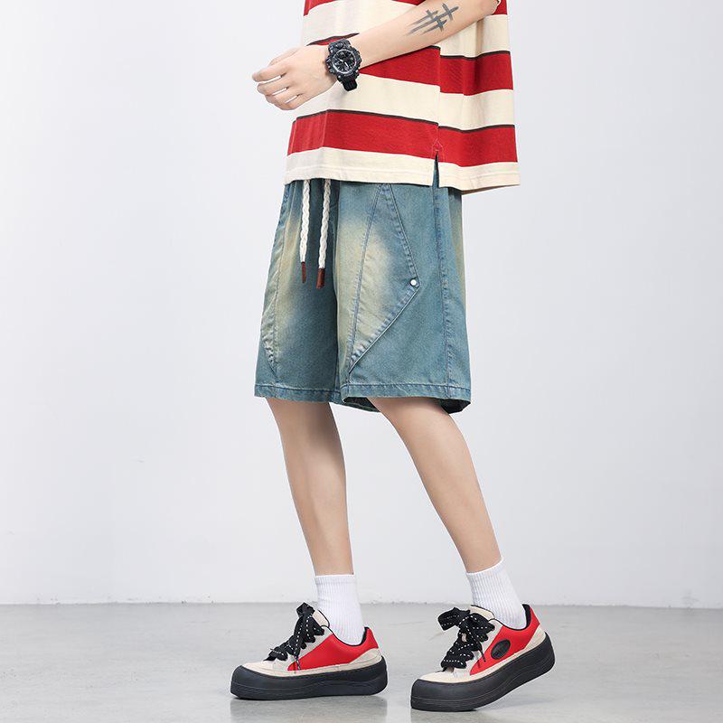 Plus Size Retro Men's Denim Shorts - Summer 2026 Edition