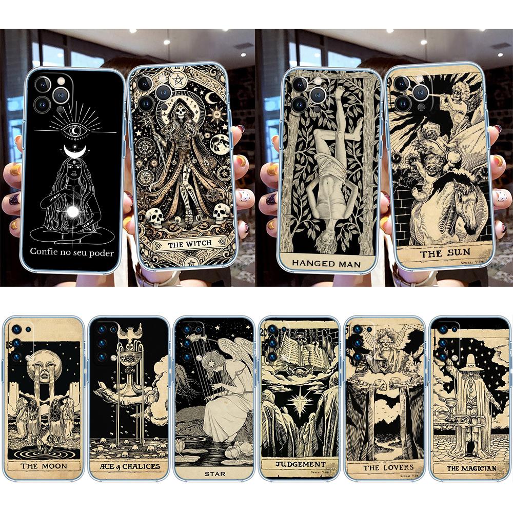 NH48 Witch Divination Tarot Moon Case for Motorola G10 G20 G30 G31 G32 G34 G35 G41 G42 G50 G51 G52 G55 G60 G60S G62 G71 G72 G75