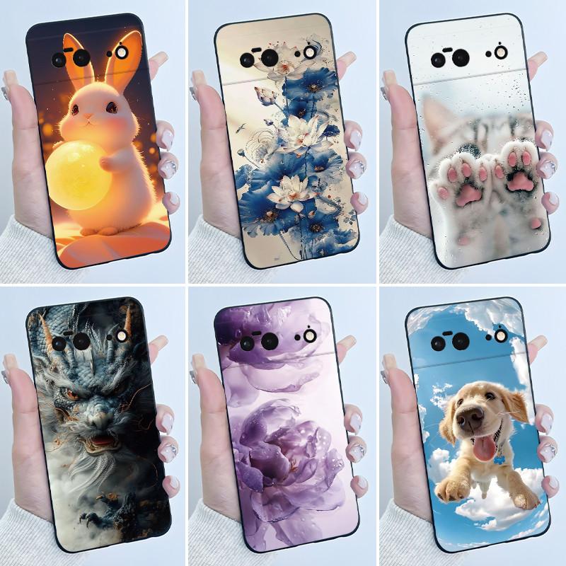Coque Pour Google Pixel 6 6A 6Pro Pixel6 Pro Pixel6A Coque Luxe Mignonne Cool Garçons Filles Noir Mat Mince Souple Silicone Arrière Cover