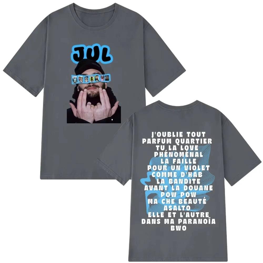 New Rapper Jul Unisexs Cotton Shirt Y2k Fashion Album Graphic Oneck Shirt Summer Hip Hop Fashion High Quality Oversized Tshirt