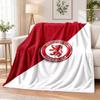 Middlesbrough Football Printed Flannel Blanket Warm Comfort Bed Throw For Indoor Home Decoration